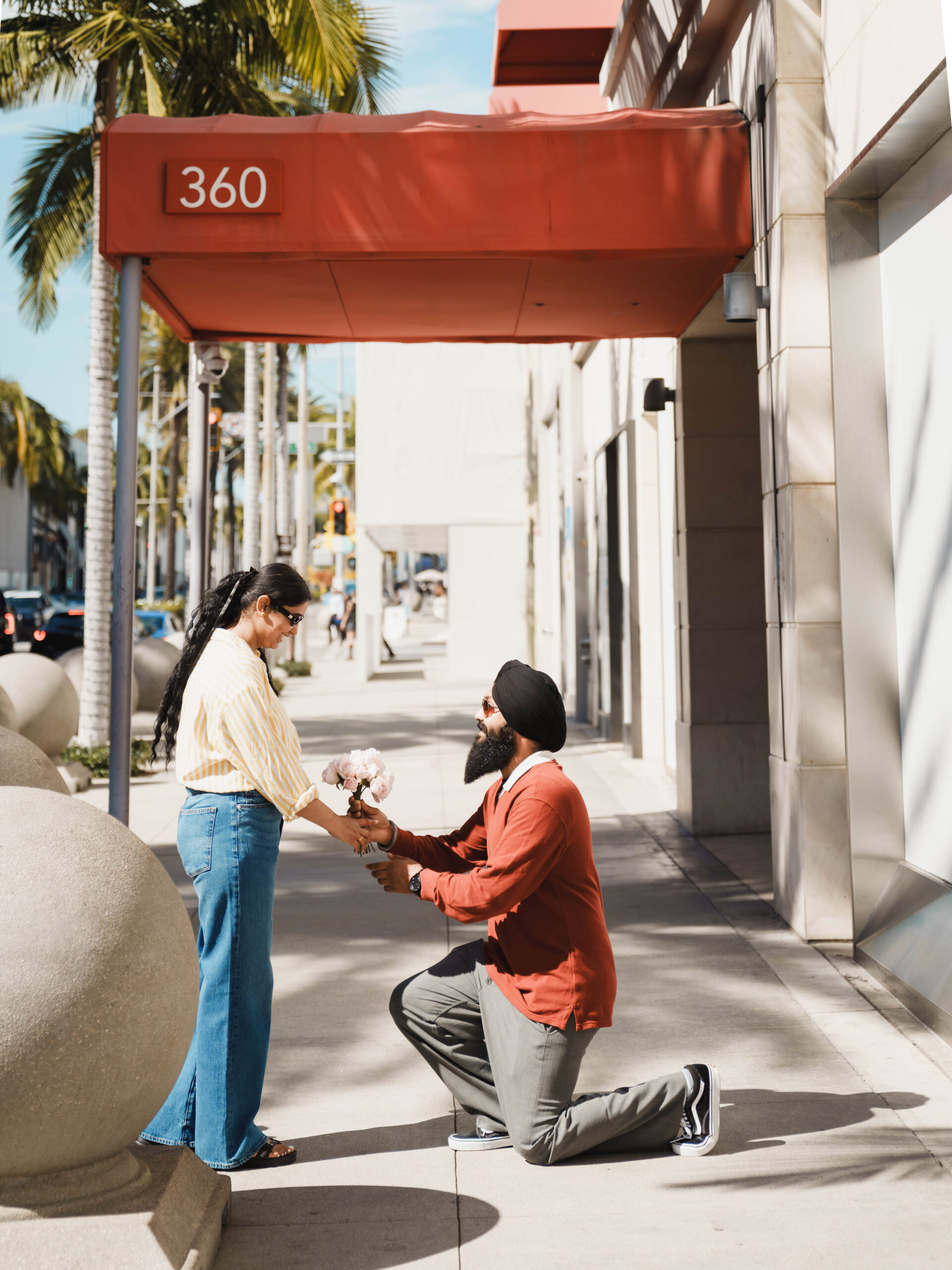A Cinematic Engagement & Proposal Shoot on Rodeo Drive, Beverly Hills